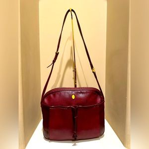 Cartier Bourdeax Pebbled Leather Large Crossbody Bag